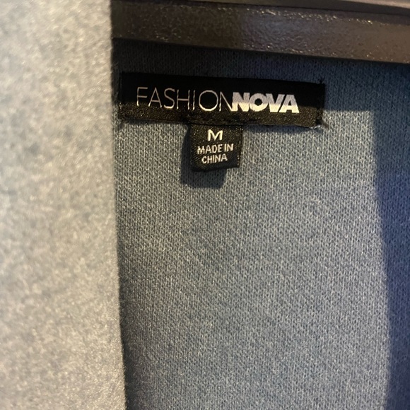 Fashion Nova, Blue long coat, perfect for a night out. Only wore once - Picture 2 of 6